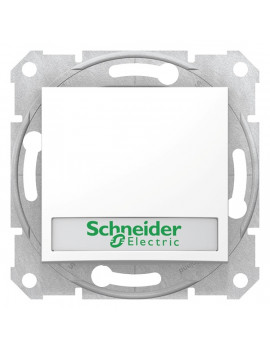 Schneider SDN1700421 SEDNA kék jelzőfénnyel/cimketartóval/rugós bekötés/10A/fehér egypólusú nyomó