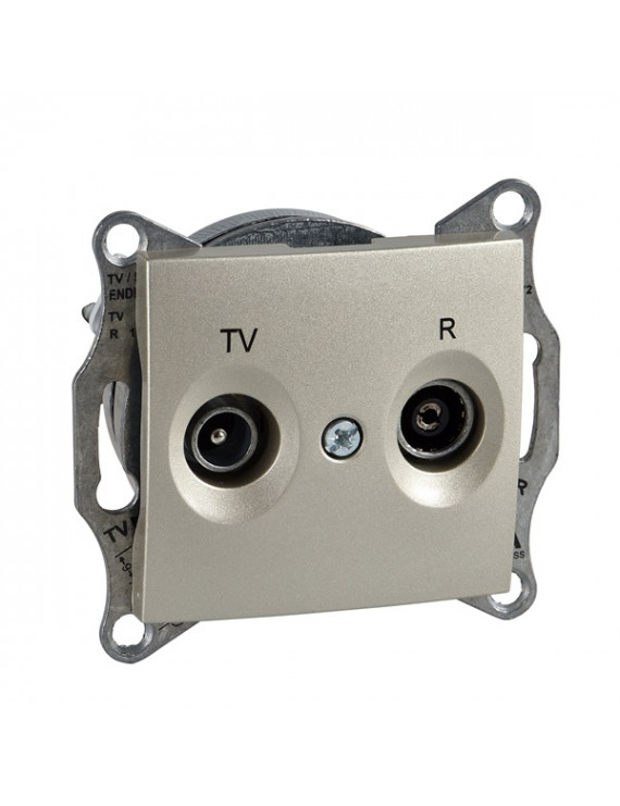 Schneider SDN3301368 SEDNA átmenő/8 dB/titánium TV/R aljzat