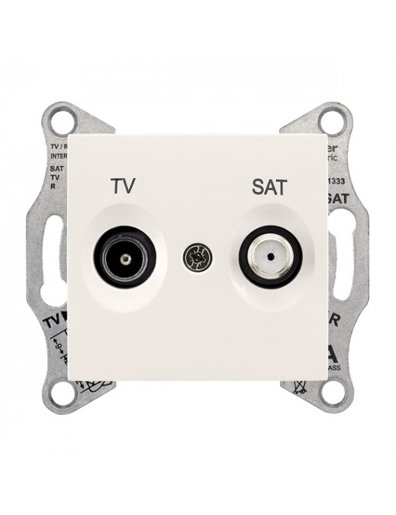 Schneider SDN3401223 SEDNA átmenő/8 dB/krém TV/SAT aljzat