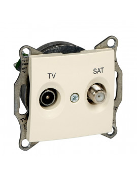 Schneider SDN3401247 SEDNA átmenő/8 dB/bézs TV/SAT aljzat