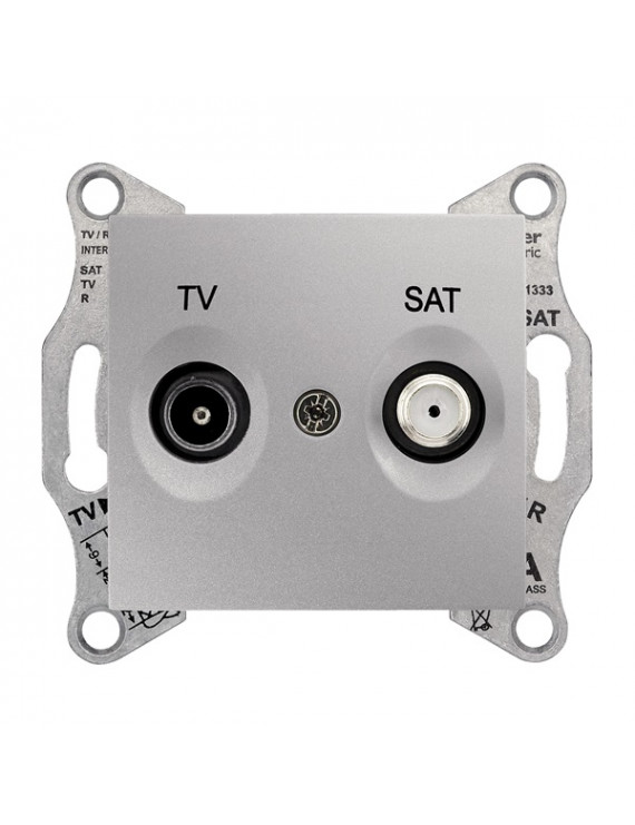 Schneider SDN3401260 SEDNA átmenő/8 dB/alumínium TV/SAT aljzat
