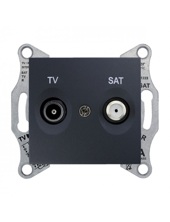 Schneider SDN3401670 SEDNA végzáró/1 dB/grafit TV/SAT aljzat