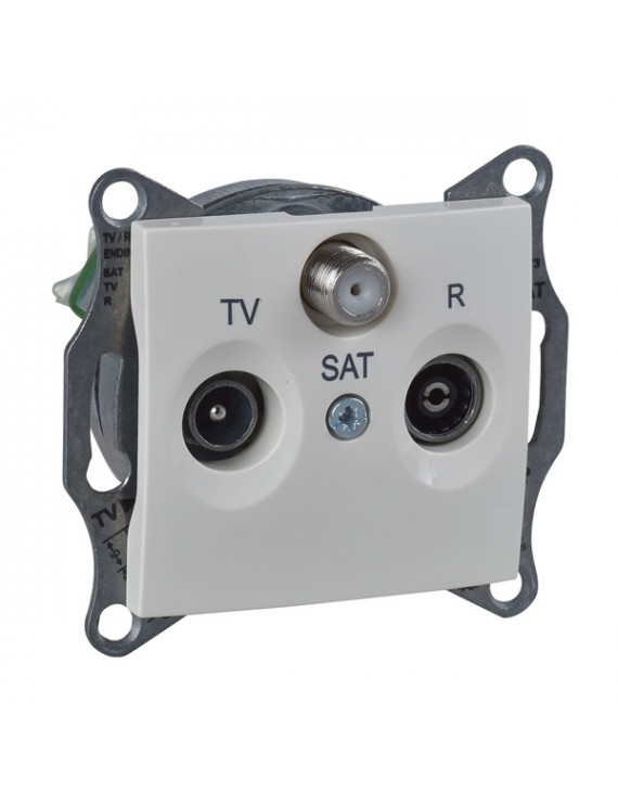 Schneider SDN3501247 SEDNA átmenő/8 dB/bézs TV/R/SAT aljzat