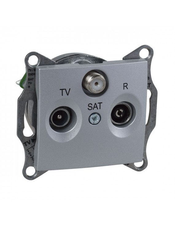 Schneider SDN3501360 SEDNA végzáró/1 dB/alumínium TV/R/SAT aljzat