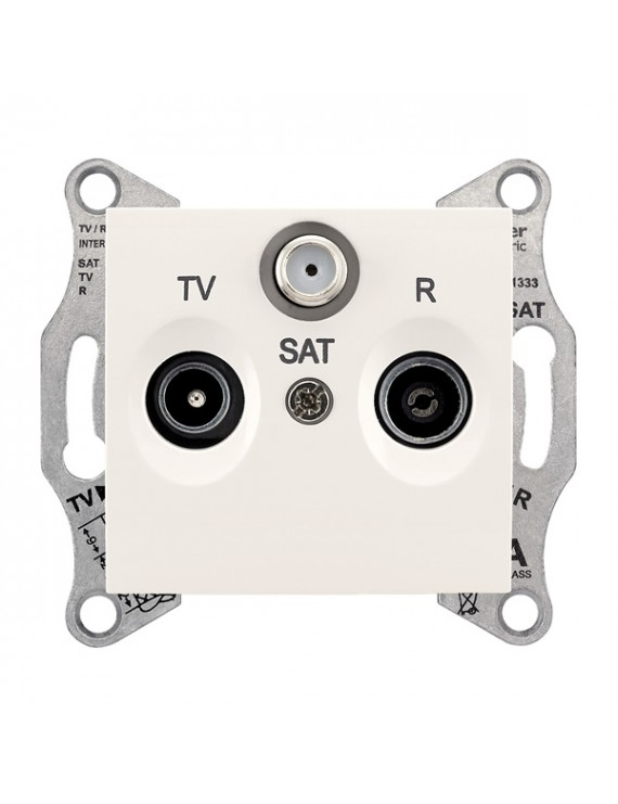Schneider SDN3501423 SEDNA átmenő/4 dB/krém TV/R/SAT aljzat