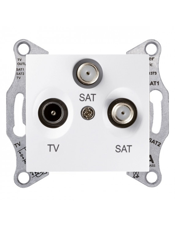 Schneider SDN3502121 SEDNA végzáró/1dB/fehér TV/SAT/SAT aljzat
