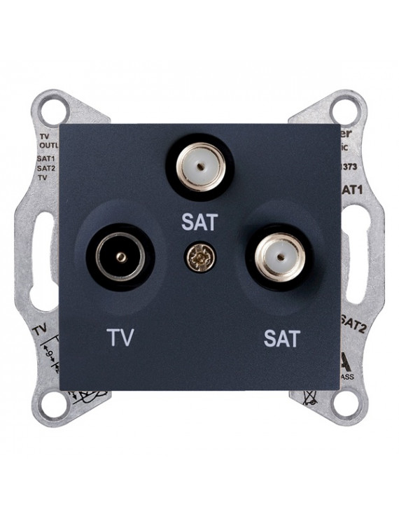 Schneider SDN3502170 SEDNA végzáró/1dB/grafit TV/SAT/SAT aljzat