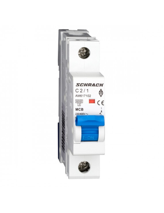 Schrack AM617102 AMPARO 6kA, C 2A, 1 pólusú kismegszakító