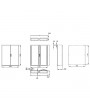 Schrack WST1210302 100x120x30 cm 2 ajtós fém fali szekrény
