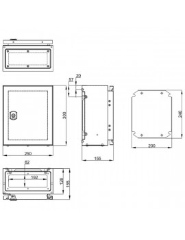 Schrack WST3025150 25x30x15,5 cm 1 ajtós fém fali szekrény
