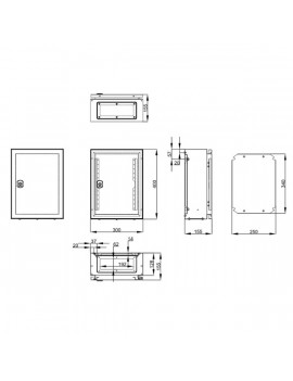 Schrack WST4030150 30x40x15,5 cm 1 ajtós fém fali szekrény
