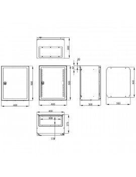 Schrack WST5040300 40x50x30 cm 1 ajtós fém fali szekrény