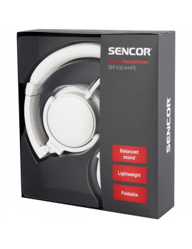 Sencor SEP 432 mikrofonos fehér fejhallgató