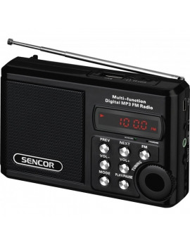 Sencor SRD 215 B fekete MP3 lejátszó  és kisrádió