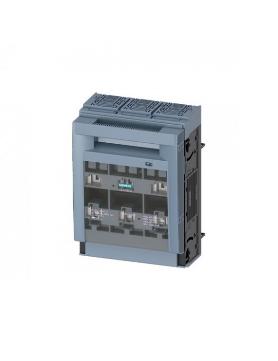 Siemens 3NP1153-1BC10 3P NH2 400A 60mm sínhez lapos csatlakozóval szakaszolókapcsoló-biztosító