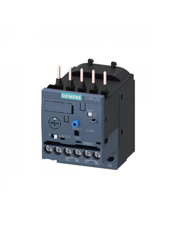 Siemens 3RB3016-1SB0 3...12 A S00 mágneskapcsolóra CLASS 10E csavaros elektronikus túlterhelés relé