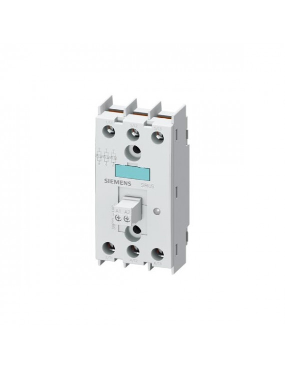 Siemens 3RF2230-1AC45 3 fázisú 30 A/40 °C 48-600 V/4-30 V DC 3 fázisú controlledcsavaros csatlakozó szilárdtest relé