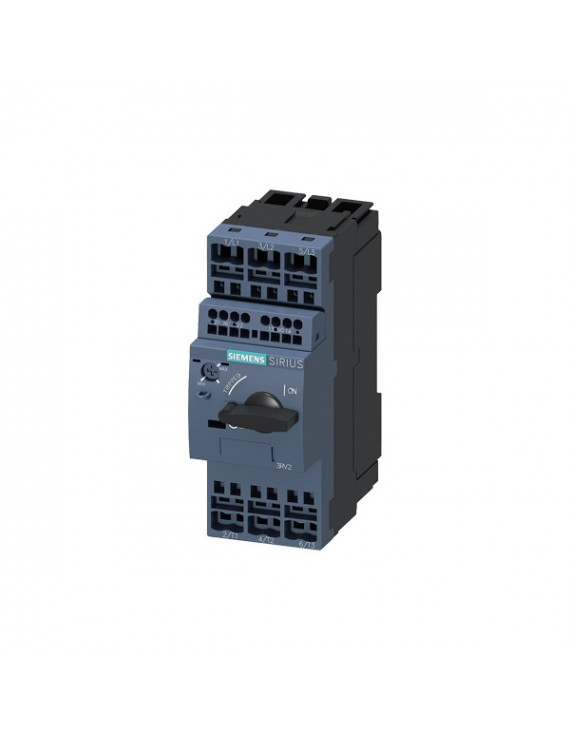 Siemens 3RV2021-1GA25 húzórugós 1NO+1NC 4.5...6.3 A S0 motorvédő kapcsoló