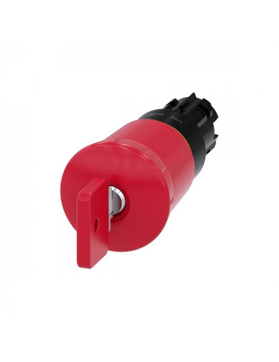 Siemens 3SU1000-1HQ20-0AA0 40mm/ piros/ műanyag IP69k vészleállító gombafejű nyomógomb