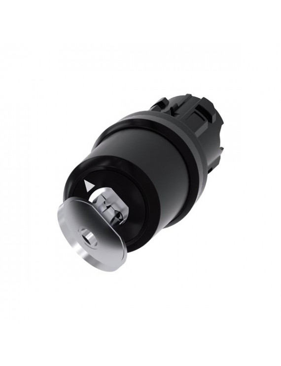 Siemens 3SU1000-5JF01-0AA0 CES kO-I SSG10 műanyag reteszelő O pozícióban kiv. kulcs IP69k kulccsal működtethető kapcsoló