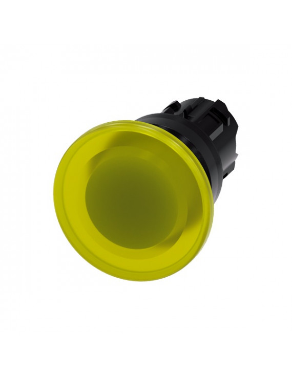 Siemens 3SU1001-1BD30-0AA0 40mm sárga visszaugró IP69k világítós gombafejű nyomógomb