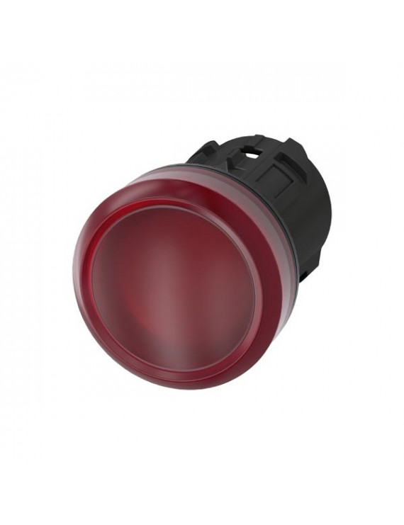 Siemens 3SU1001-6AA20-0AA0 22mm piros IP69k jelzőfény lencse