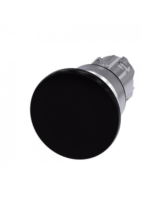 Siemens 3SU1050-1BD10-0AA0 fém 40mm fekete visszaugró IP69k gombafejű nyomógomb