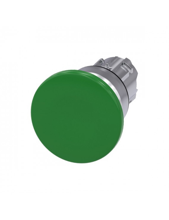 Siemens 3SU1050-1BD40-0AA0 fém 40mm zöld visszaugró IP69k gombafejű nyomógomb
