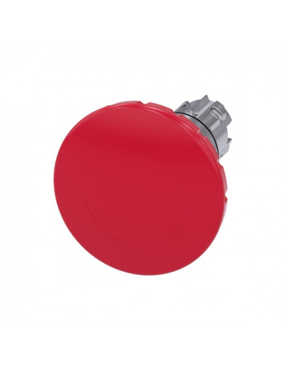 Siemens 3SU1050-1JB20-0AA0 fém 60mm piros forgatással kioldható IP69k vészleállító gombafejű nyomógomb