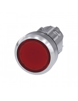 Siemens 3SU1051-0AB20-0AA0 fém piros visszaugró IP69k világítós nyomógomb