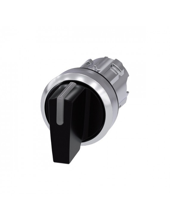 Siemens 3SU1052-2BM10-0AA0 fém I>O<II fekete visszaugró IP69k választó kapcsoló