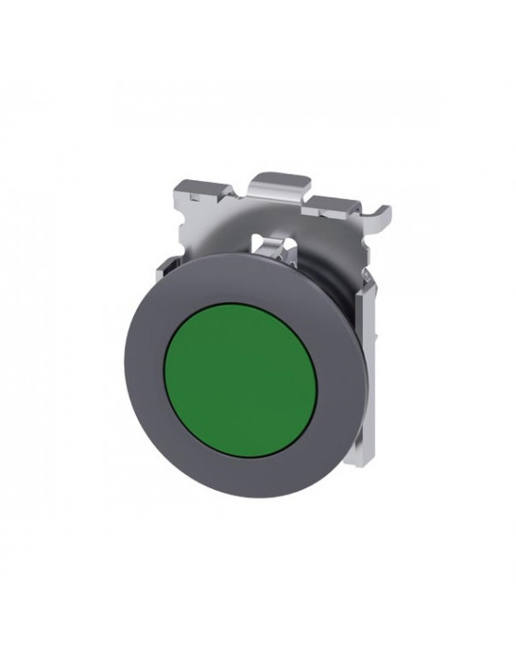 Siemens 3SU1060-0JB40-0AA0 30mm furatba fém zöld visszaugró IP69k nyomógomb