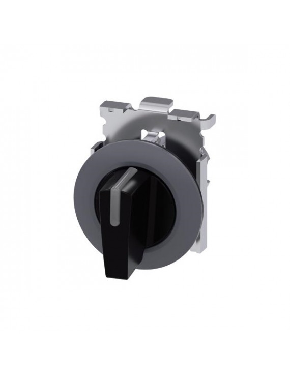 Siemens 3SU1062-2DL10-0AA0 30mm furatba helyezhető I-O-II fekete reteszelő IP69k választó kapcsoló