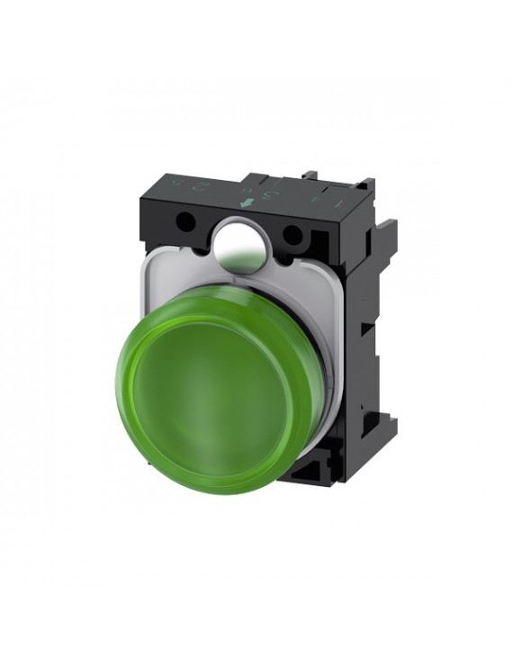 Siemens 3SU1106-6AA40-1AA0 zöld 230V AC IP69k komplett IP69k jelzőfény