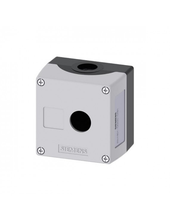Siemens 3SU1801-0AA00-0AB1 műanyag 1 vezérlő pont szürke címkézhető IP69k tokozat