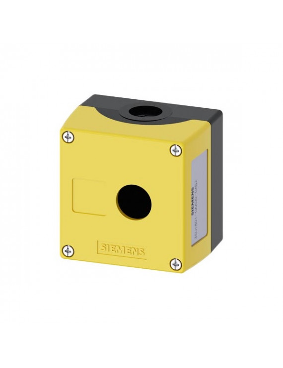 Siemens 3SU1801-0AA00-0AB2 IP69 / 1 vezérlő pont/ sárga címkézhető műanyag tokozat
