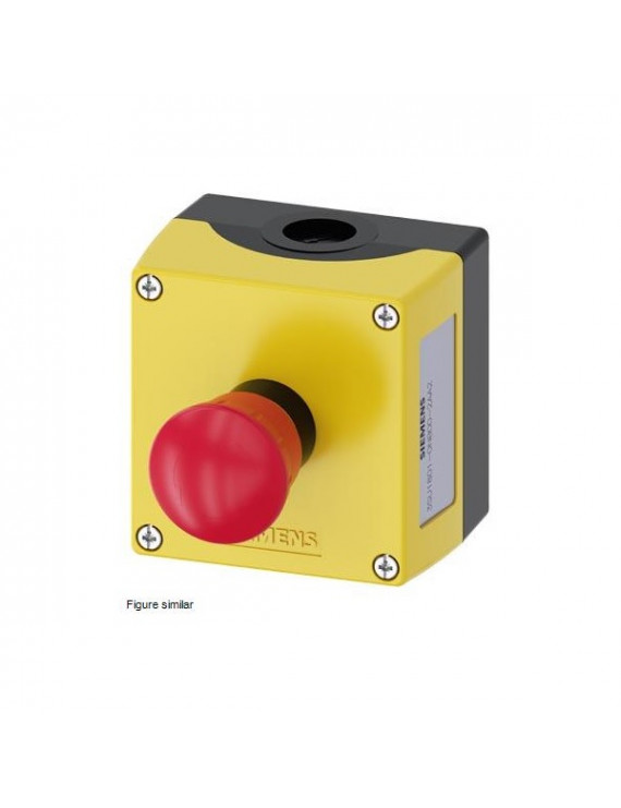 Siemens 3SU1801-0NB00-2AA2 IP69k tokozatban műanyag 1 vezérlő pont sárga 2NC IP69k komplett vészstop