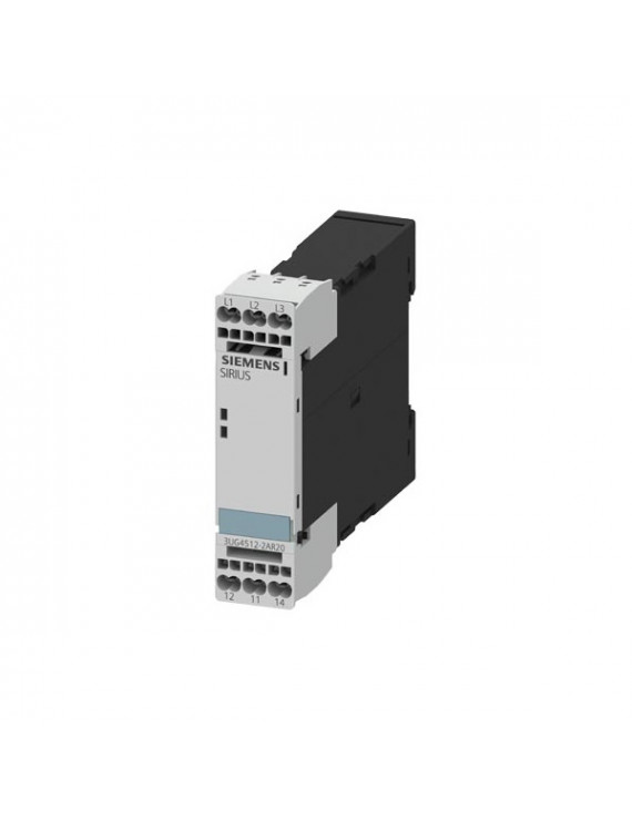 Siemens 3UG4512-2AR20 fázis sorrend/ fázis hiba/ asszimetria. 1CO/ 160…690 V AC/ húzórugós fázis figyelő relé