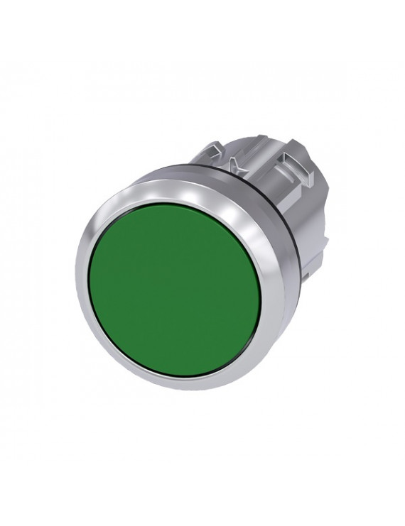 Siemens 3sU1050-0AB40-0AA0 IP69k/zöld/fém/pillanat működtetésű nyomógomb