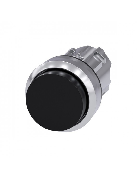Siemens 3sU1050-0BB10-0AA0 IP69k/fekete/fém/pillanat működtetésű nyomógomb
