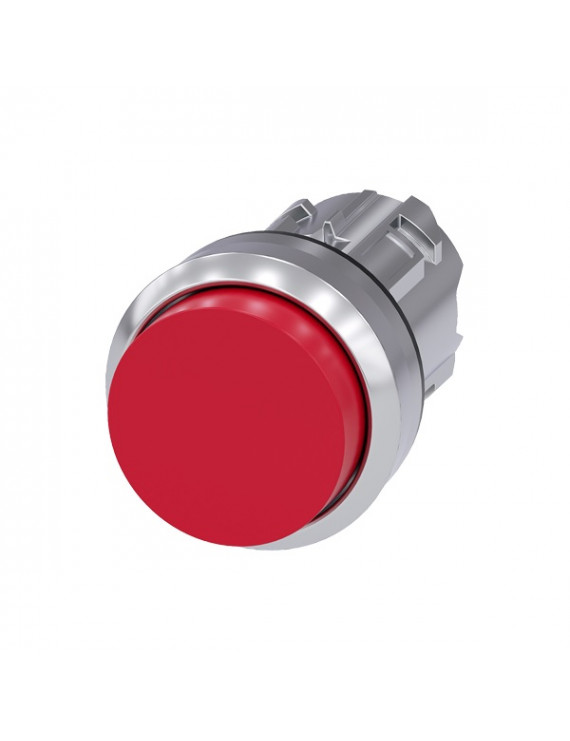 Siemens 3sU1050-0BB20-0AA0 IP69k/piros/fém/pillanat működtetésű nyomógomb