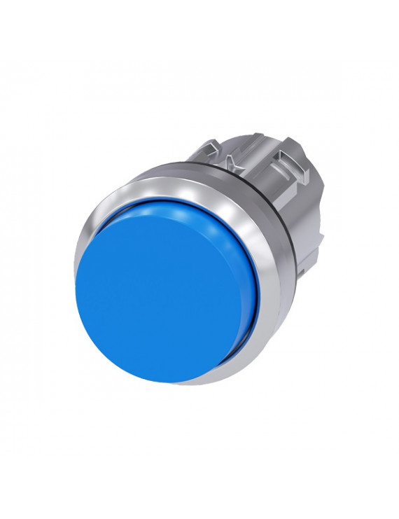 Siemens 3sU1050-0BB50-0AA0 IP69k/kék/fém/pillanat működtetésű nyomógomb