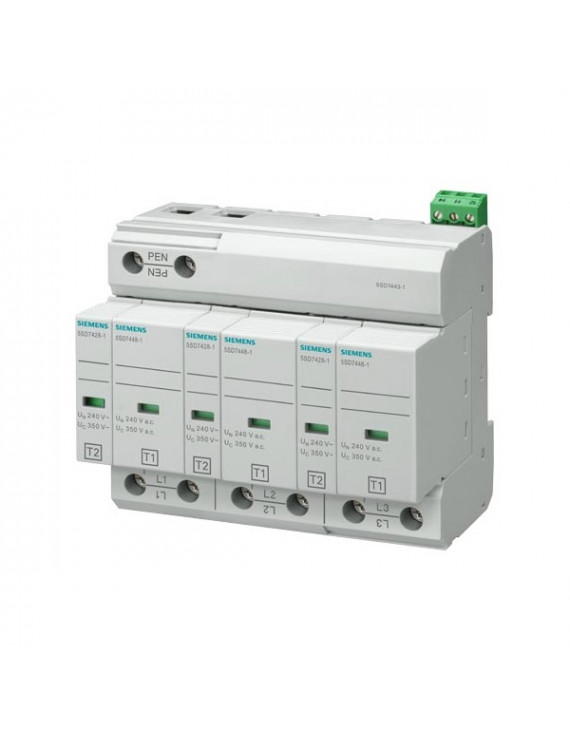 Siemens 5SD7443-1 T1+2/B+C 350V TNC kombi túlfeszülsélevezető