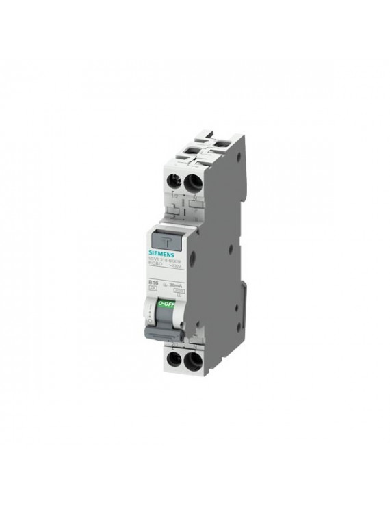Siemens 5SV1316-6KK16 RCBO compact 6kA  A 30mA B16, 1MW védőkapcsoló
