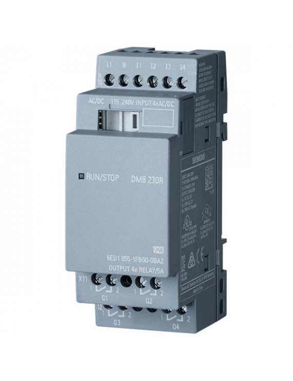 Siemens 6ED1055-1FB00-0BA2 LOGO! DM8 230R 2 MW, 4DI/4DO kiegészítő modul