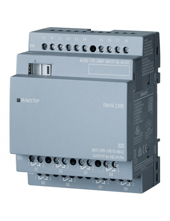 Siemens 6ED1055-1FB10-0BA2 LOGO! DM16 230R 4 MW, 8DI/8DO kiegészítő modul