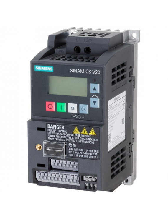 Siemens 6SL3210-5BB13-7BV1 SINAMICS V20, 1AC230V 0,37KW Filter B frekvenciaváltó