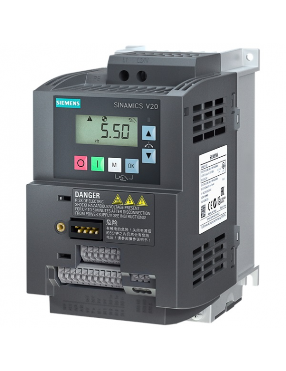 Siemens 6SL3210-5BB21-1BV1 SINAMICS V20,FSAC,1AC230V 1.1kW FilterC1 frekvenciaváltó