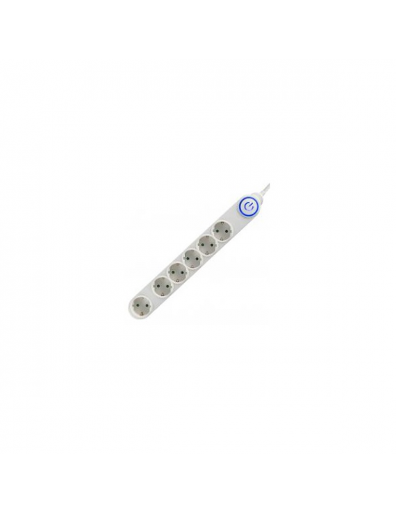 Home NV 06TK/WH/1,5 6 aljzat 1,5méter 3x1,5mm2 fehér lábkapcsolós elosztó