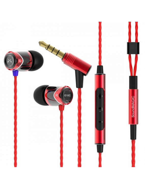 SoundMAGIC SM-E10C-01 In-Ear fekete-piros fülhallgató